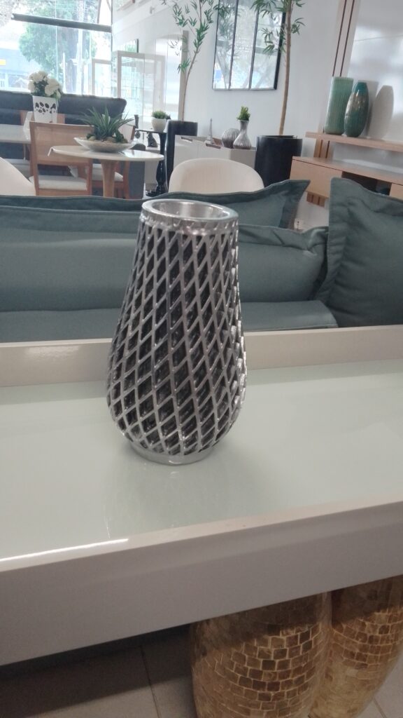 Decoração Vaso Prata