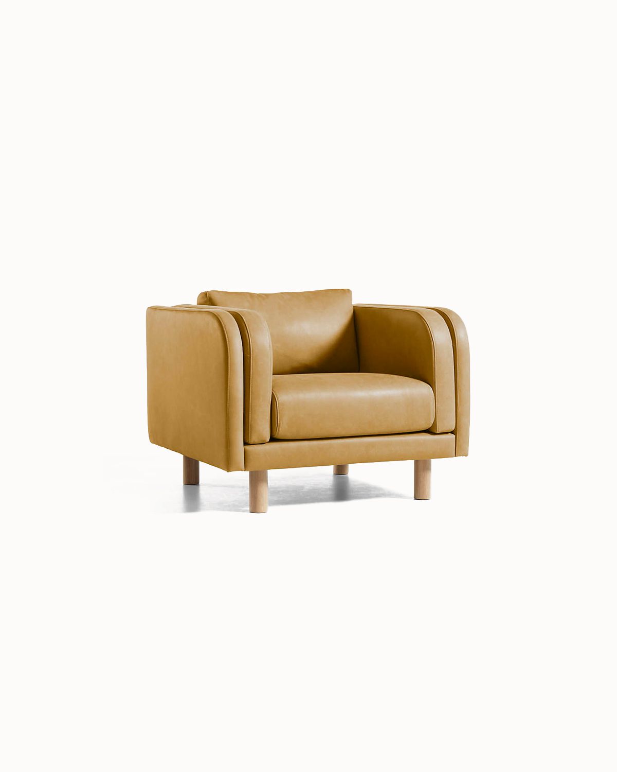 Leather Curved Arm Chair - Imagem 2